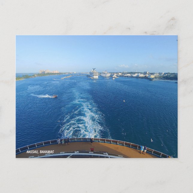 Carte Postale Adieu Nassau, Bonjour Open Seas (Devant)