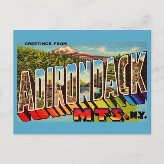 Carte Postale Adirondack Mountains Vintage Postcard (Devant)