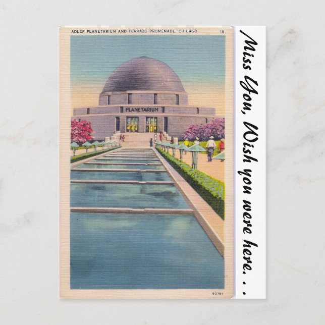 Carte Postale Adler Planetarium, Chicago, Illonois (Devant)