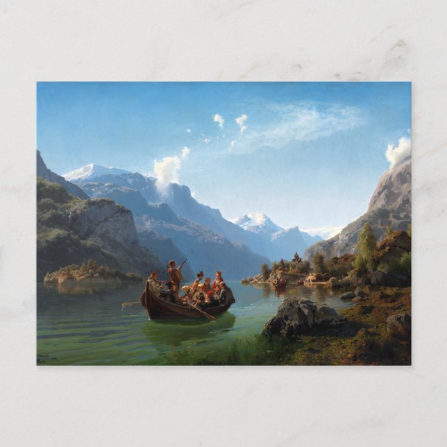 Carte Postale Adolph Tidemand et Hans Gude Bridal Procession (Devant)