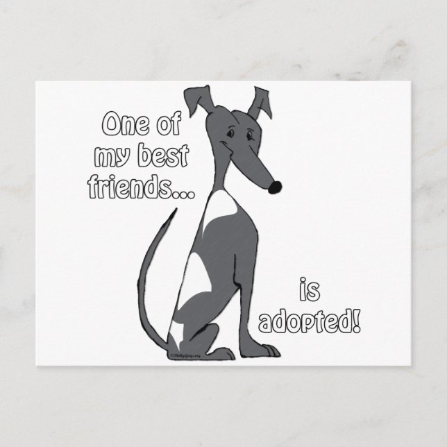 Carte Postale Adopté~BlackandWhite (Devant)