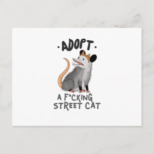 CARTE POSTALE ADOPTER UN CHAT F*CKING STREET