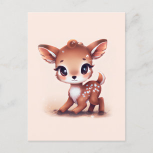 Carte Postale Adorable Cerf de Bébé