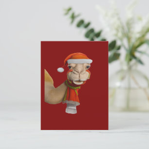 Carte Postale Adorable chameau mignon portant un chapeau de Père