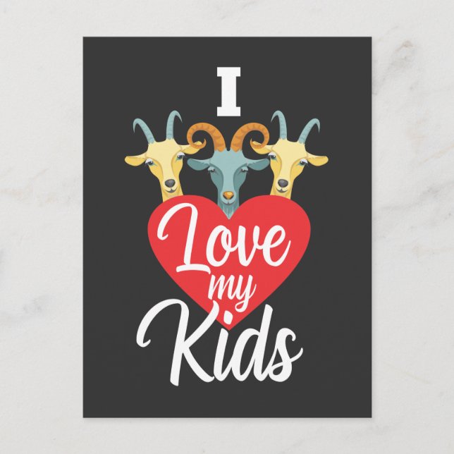 Carte Postale Adorable Chèvre Lover Maman Humour Animal Famille (Devant)