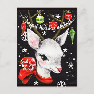 Carte postale adorable Christmas Reindeer