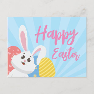 Carte postale adorable de Pâques Rabbit