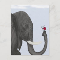 Adorable éléphant et mignonne coccinelle