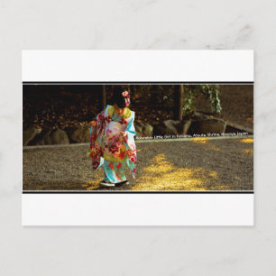 Carte Postale © Adorable Girl in Kimono, Atsuta Shrine, Nagoya