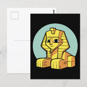 Carte Postale Adorable Grand Sphinx d'Égypte