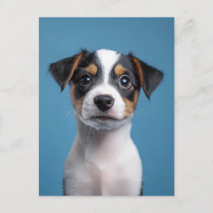 Carte Postale Adorable Jack Russell Terrier Portrait de chiot