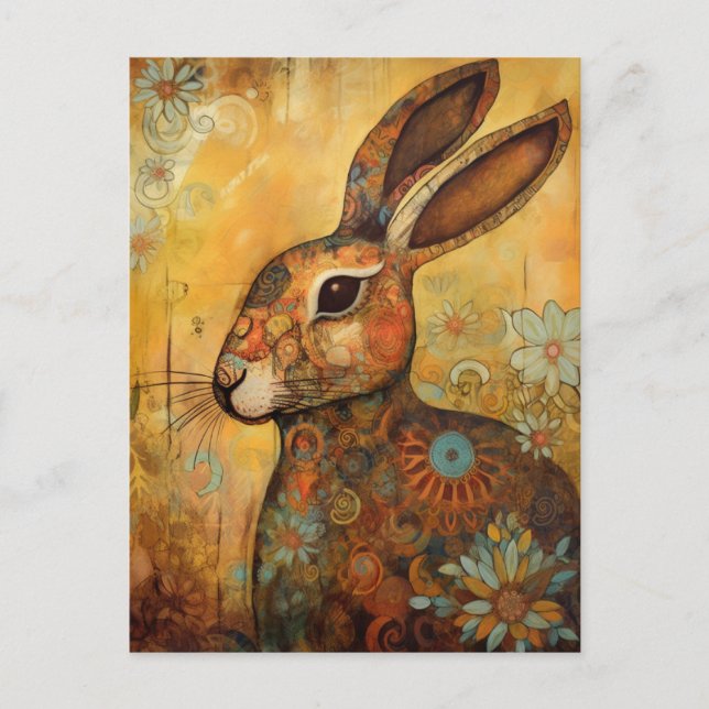 Carte Postale Adorable Lapin (Devant)