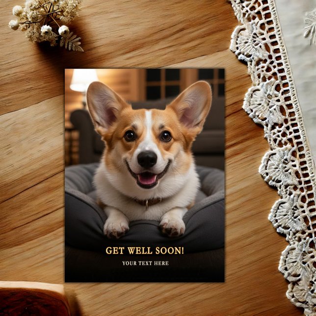 Carte Postale Adorable Pembroke Welsh Corgi Prompt rétablissemen (Créateur téléchargé)
