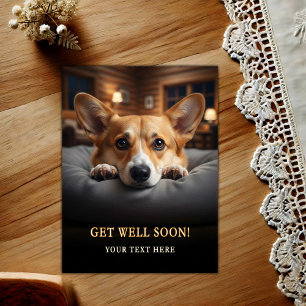Carte Postale Adorable Pembroke Welsh Corgi Prompt rétablissemen