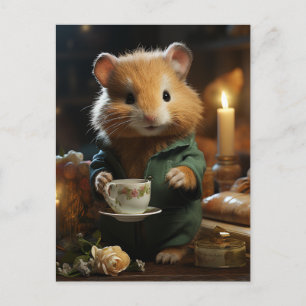 Carte Postale Adorable Petit Hamster