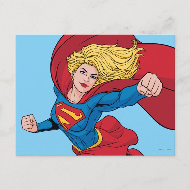 Carte Postale Adorable Stance Supergirl (Devant)