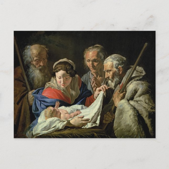 Carte Postale Adoration de Jésus enfant (Devant)
