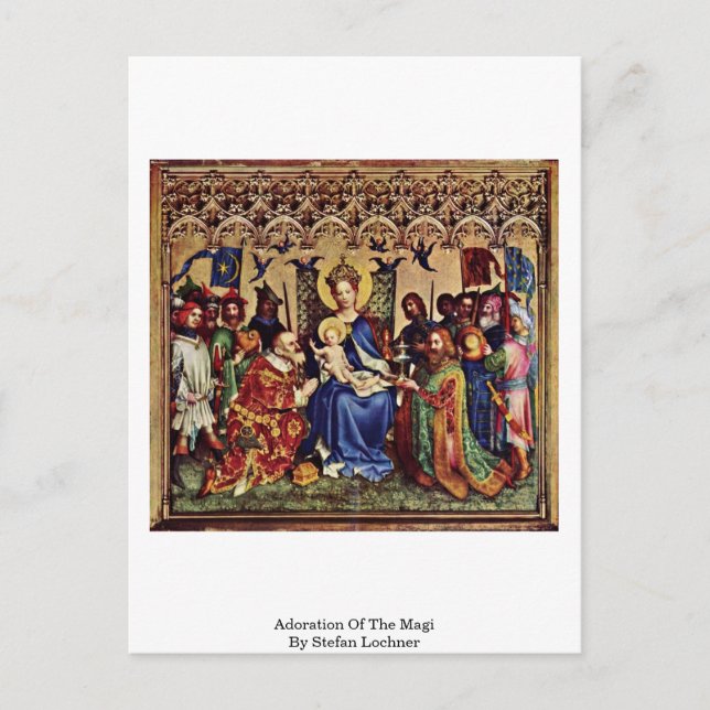 Carte Postale Adoration De La Magi Par Stefan Lochner (Devant)