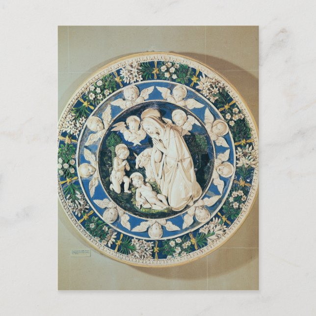 Carte Postale Adoration de la Vierge avec St John (Devant)