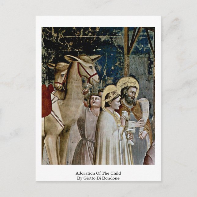 Carte Postale Adoration De L'Enfant Par Giotto Di Bondone (Devant)