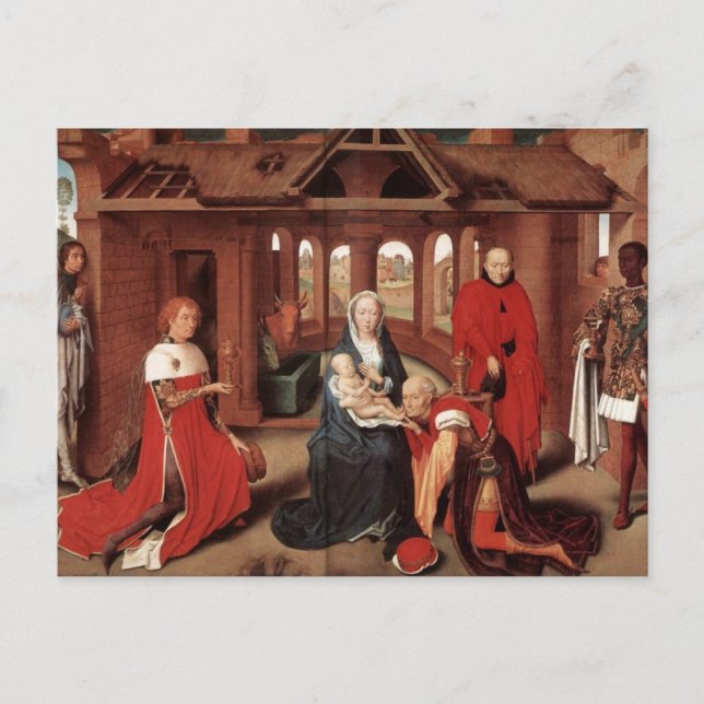 Carte Postale Adoration des Mages par Hans Memling (Devant)