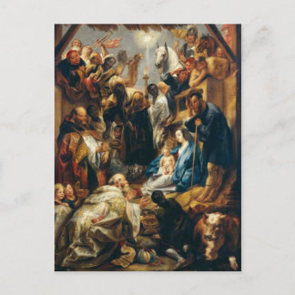 Carte Postale Adoration des Mages par Jacob Jordaens