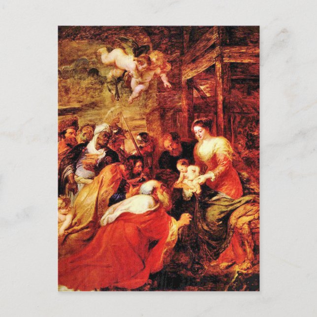 Carte Postale Adoration des Mages par Paul Rubens (Devant)