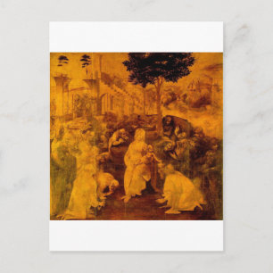 Carte Postale Adoration des Magi par Leonardo da Vinci