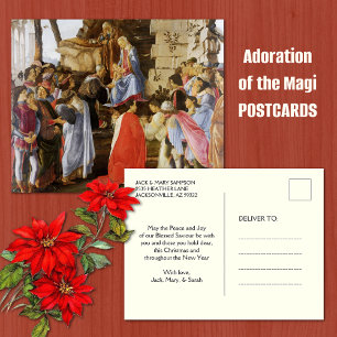 Carte Postale Adoration religieuse de Noël des Mages Épiphanie