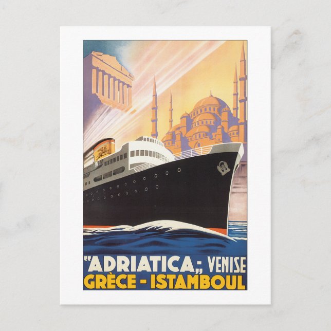 Carte Postale Adriatica Venise Grece Istamboul (Devant)