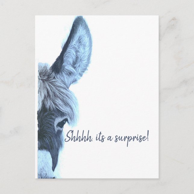 Carte Postale Adulte Surprise Anniversaire Amusant Bleu Moderne  (Devant)