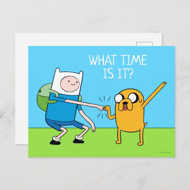 Carte Postale Adventure | Finn & Jake Fist Bump (Devant / Derrière)