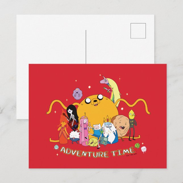 Carte Postale Adventure Time | Large Jake Group Graphic (Devant / Derrière)