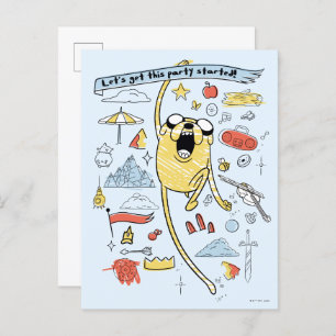 Carte Postale Adventure Time   Party Jake Sketch