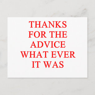 Carte Postale ADVICE joke