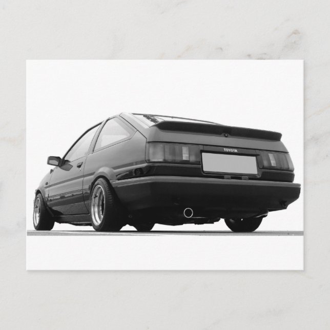 Carte Postale AE86 noir et blanc (Devant)