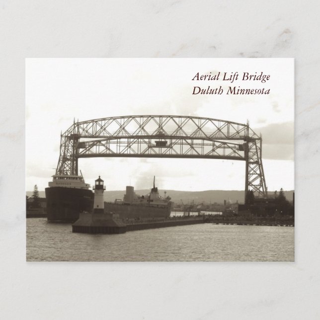 Carte Postale Aerial Lift BridgeDuluth Minnesota (Devant)