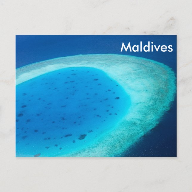 Carte Postale Aerial view of Maldives atoll (Devant)
