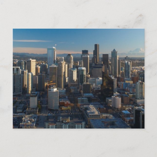 Carte Postale Aerial view of Seattle city skyline (Devant)
