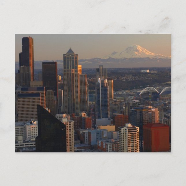 Carte Postale Aerial view of Seattle city skyline 2 (Devant)