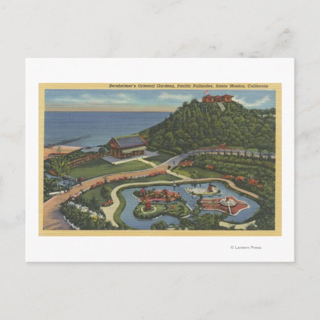 Carte Postale Aérien du jardin oriental de Bernheimer (Devant)