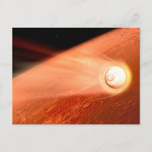 Carte Postale Aérocoque Avec Perpersévérance Rover Descente Vers