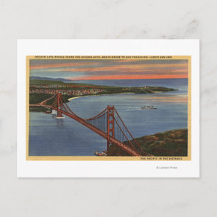 Carte Postale Aéronef du Golden Gate Bridge & Bay Area