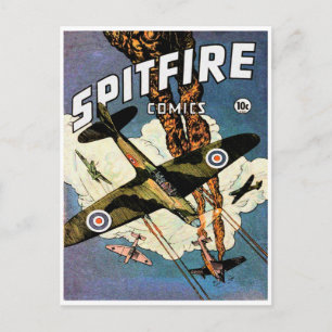 Carte Postale Aéronefs d'avions de chasse Spitfire - Deuxième Gu