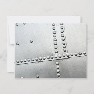 Carte Postale Aéronefs en aluminium - Peau Vintage