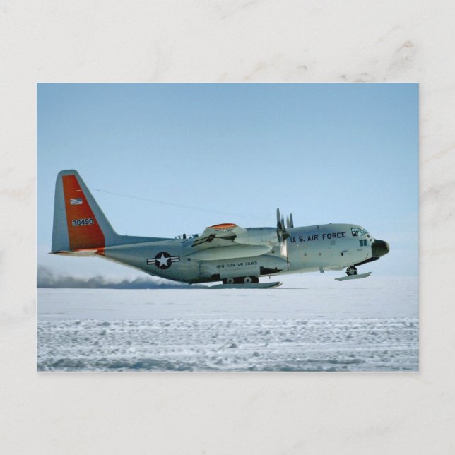 Carte Postale Aéronefs Hercules équipés de ski de neige (Devant)