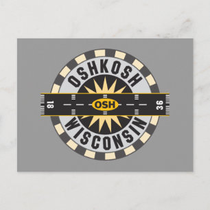 Carte Postale Aéroport d'Oshkosh, WI OSH
