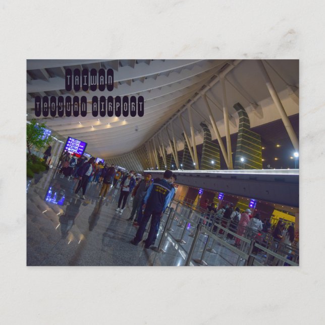 Carte Postale Aéroport international de Taoyuan à Taiwan (Devant)