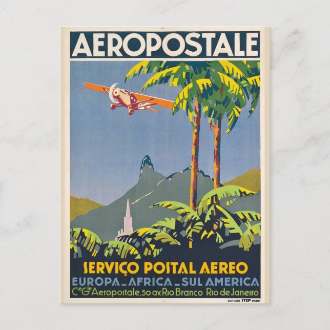 Carte postale Aéropostale vintage (Devant)