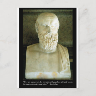 Carte Postale Aeschylus "Le proverbe dit" Citation Cadeaux T-shi